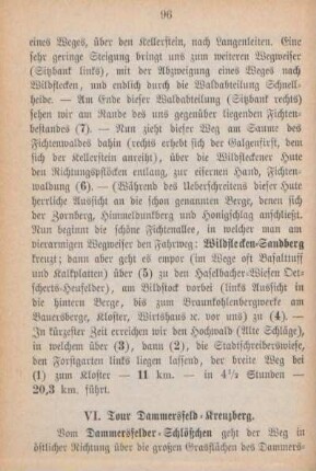 VI. Tour Dammersfeld-Kreuzberg