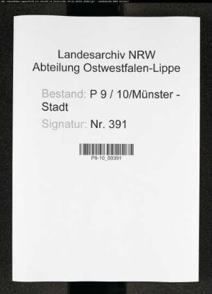 Sterberegister Standesamt Münster