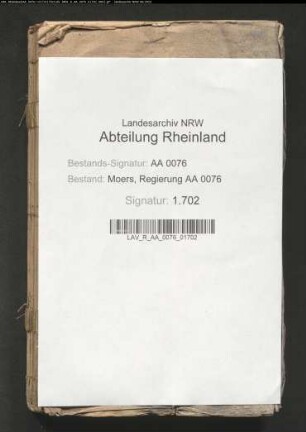W. Wesendonk, Notar zu Moers, Atrop etc.: Übergabeverträge (mit Register)