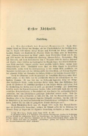 Erster Abschnitt. Einleitung
