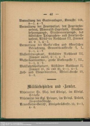 Militärbehörden und -Aemter