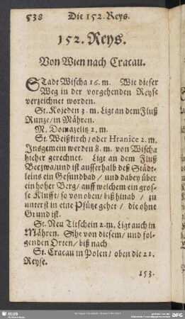 152. Reys. Von Wien nach Cracau