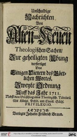 Zweyte Ordnung