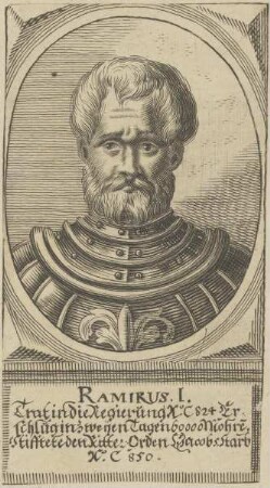 Bildnis von Ramirus I., König von Spanien