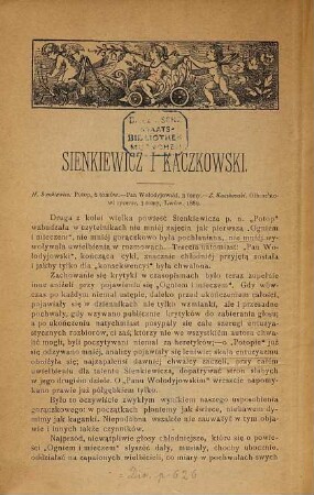 Sienkiewicz i Kaczkowski : (S.-Abdr. aus: Ateneum. T. 1, H. 3, 1889