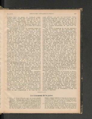 Les evenements de la guerre.