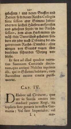 Caput IV. [Iura et privilegia Civitatum Imperialium.]