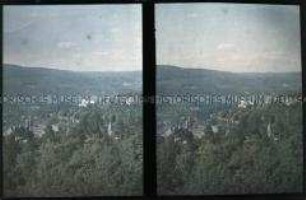 Blick von der Molkenkur auf dem Kleinen Gaisberg auf Heidelberg