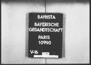 Chroust, Anton, Dr., Universitätsprofessor in Würzburg, Entleihung von lateinischen Handschriften aus der Nationalbibliothek in Paris