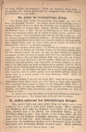 21. Hessen während des siebenjährigen Krieges.