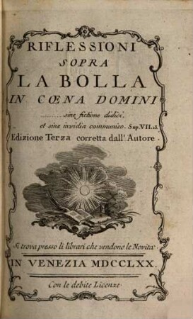 Reflessioni sopra la Bolla in coena Domini