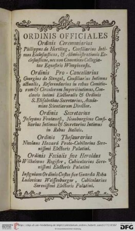 Ordinis officiales