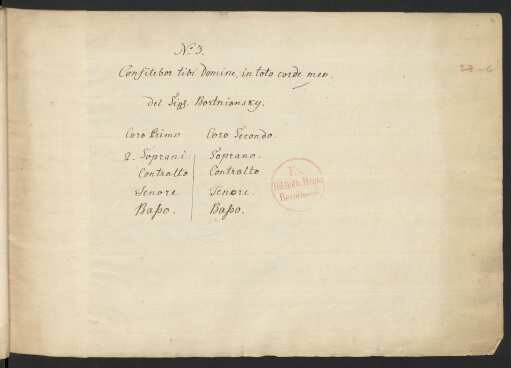 Confitebor; V (9), Coro (2); B-Dur
