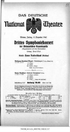 Drittes Symphoniekonzert