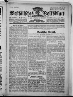 Westfälisches Volksblatt : amtliches Mitteilungsblatt der NSDAP und der Behörden der Kreise Paderborn, Büren, Warburg