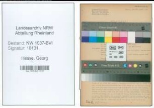 Entnazifizierung Georg Hesse , geb. 19.09.1909 (Kreisinspektor)