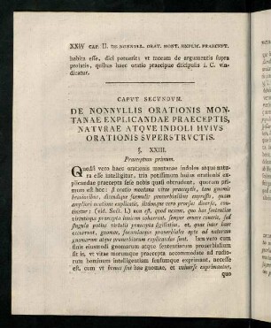 XXIV-XXVII, Caput Secundum (§ XXIII - XXV)