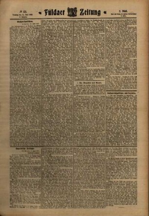 Zweite Ausgabe vom Samstag, den 11. Juni 1910.
