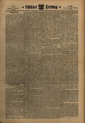 Zweite Ausgabe vom Samstag, den 11. Juni 1910.