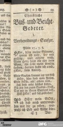 I. Vorbereitungs-Seufzer.