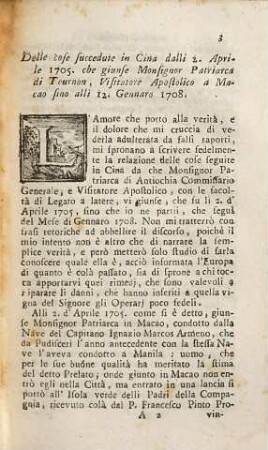 Memorie storiche della legazione e morte dell'eminentiss. Monsignor Cardinale di Tournon ..., 8