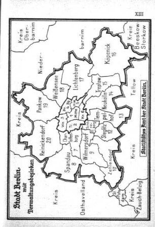 Karte: Stadt Berlin mit Verwaltungsbezirken