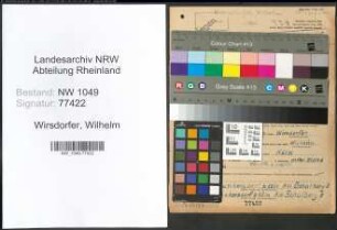 Entnazifizierung Wilhelm Wirsdorfer , geb. 22.04.1891 (Kaufmann)