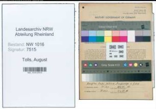 Entnazifizierung August Tolls , geb. 13.01.1910 ()