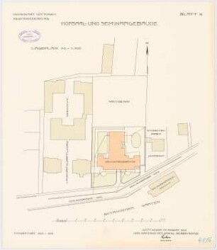 Hörsaal- und Seminargebäude der Universität Göttingen: Lageplan 1:500