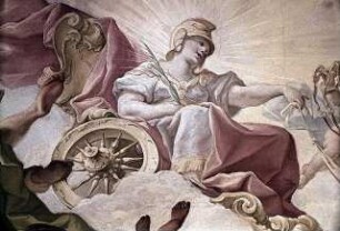 Pallas Athene als Triumph der göttlichen Weisheit, Sieg über die Mächte der Finsternis