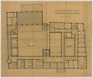Fischer, Theodor; Jena; Universität - Grundriss 1. OG
