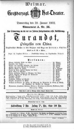 Turandot, Prinzessin von China