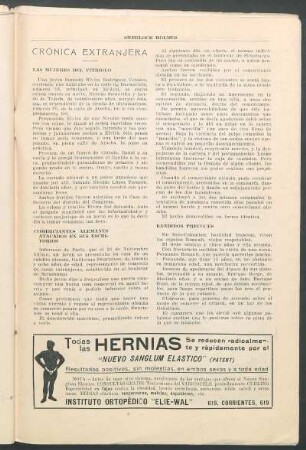 Crónica extranjera