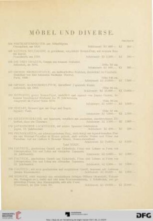 Möbel und Diverse (Nr. 184-200)