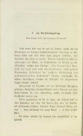 I.2. Zur Durchforstung