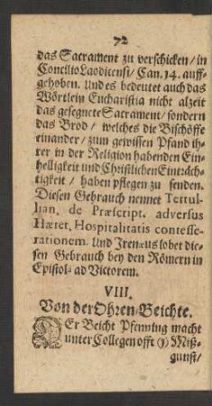 VIII. Von der Ohren-Beichte.