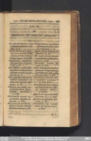 Cap. III. de Efficacia Et Inluxu Siderum.