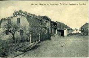 Zerstörtes Gasthaus in Ogonken (Saranskoje) bei Angerburg