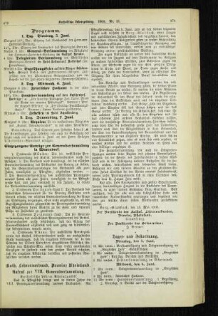 Kath. Lehrerverband, Provinz Rheinland : Aufruf zur VIII. Generalversammlung