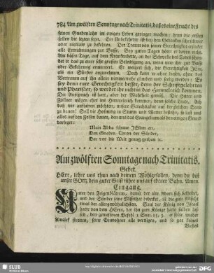 Am zwölften Sonntage nach Trinitatis