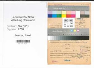 Entnazifizierung Josef Jambor , geb. 10.09.1898 (Beamter)