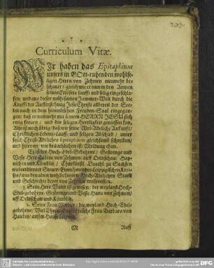 Lebenslauf : Curriculum Vitae