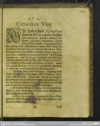 Lebenslauf : Curriculum Vitae
