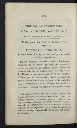 Tribuno, extraordinario, del pueblo Espanol.
