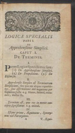 Caput I. De Terminis