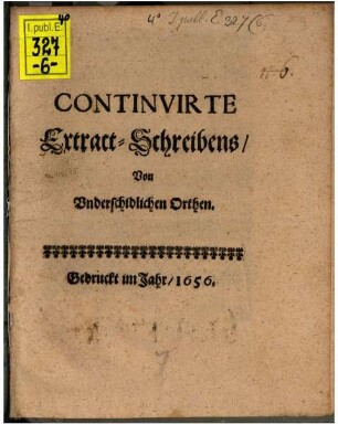 Continuirte Extract-Schreiben von unterschiedlichen Orthen Polens
