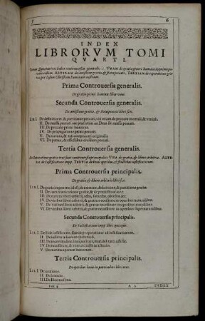 Index Librorum Tomi Quarti.