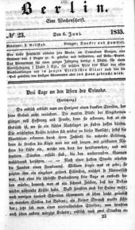 No. 23, 6. Juni 1835