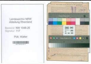 Entnazifizierung Walter Pott , geb. 01.10.1904 (Angestellter)