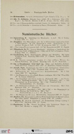 Numismatische Bücher (Nr. 684-730)